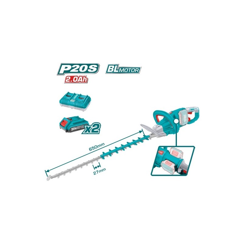 TOTAL 41106   Cortasetos Brushless a batería THTLI400282   40 V