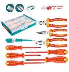 TOTAL 41114  
 Estuche con 9 herramientas aisladas THKTV02H091