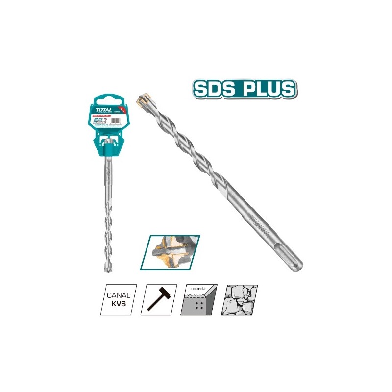 TOTAL 41119  
 Broca pared SDS plus TAC31-4  
 Ø6 x 110 mm  
 SDS Plus