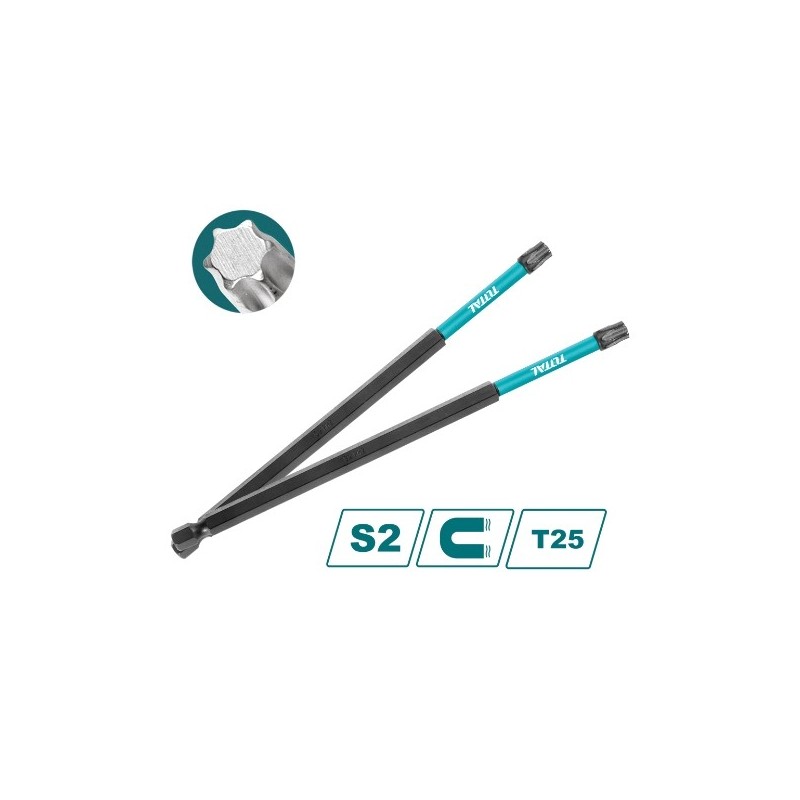 TOTAL 41164  
 Puntas - TORX T25 TACIM16T25  
 T25 x 150 mm