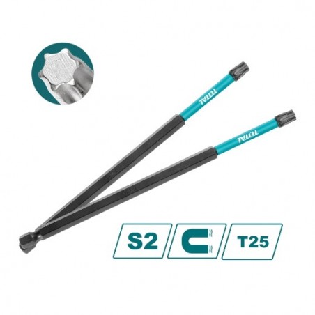 TOTAL 41164  
 Puntas - TORX T25 TACIM16T25  
 T25 x 150 mm