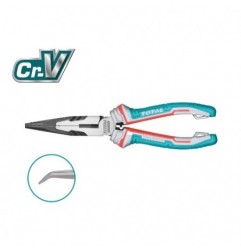 TOTAL 41175  
 Alicate boca plana curvo THT24816S  
 200 mm  
 Cromo vanadio (Cr-V)