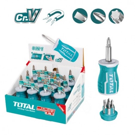 TOTAL 41187  
 Destornillador con 7 puntas intercambiables TACSDS0706
