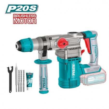 TOTAL 41216  
 Martillo combinado Brushless a batería TRHLI20288  
 20 V