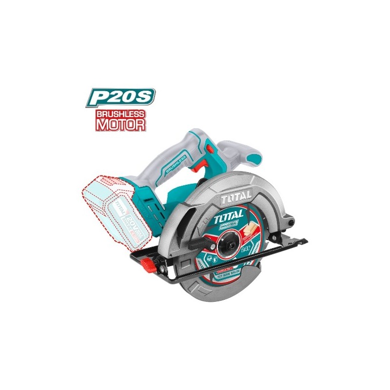 TOTAL 41217  
 Sierra circular a batería TSLI1851  
 20 V