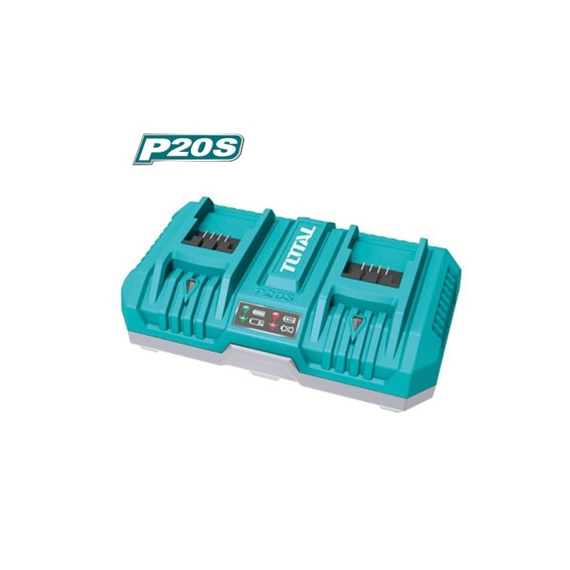 TOTAL 41224  
 Cargador rápido doble TFCLI2082  
 20 V