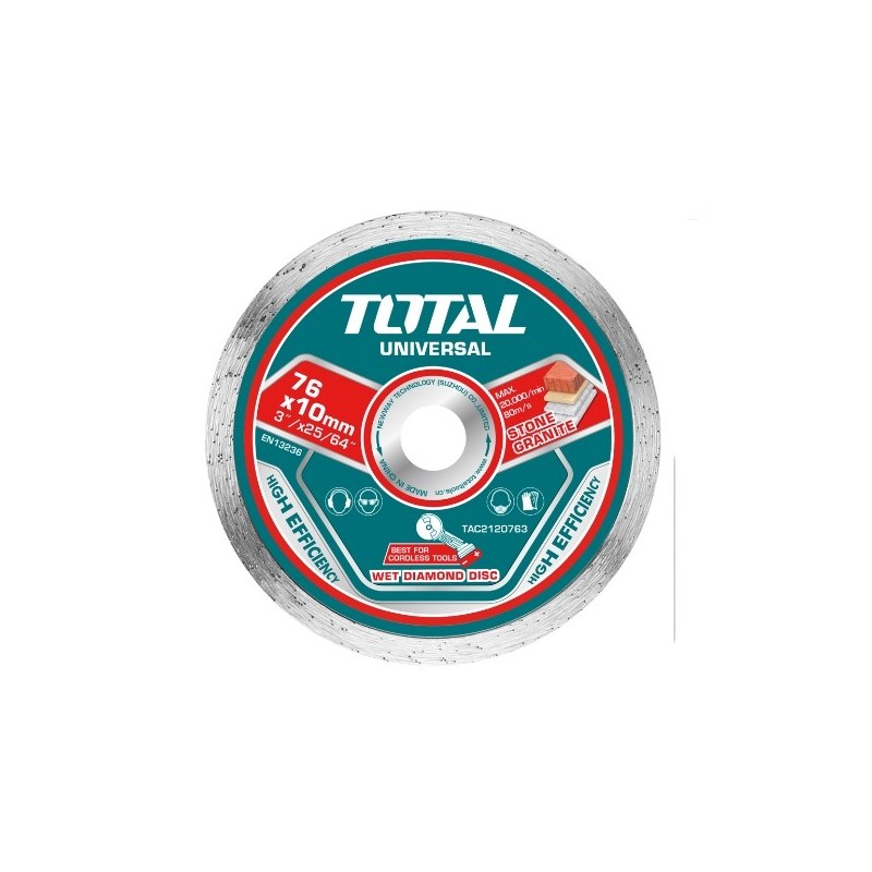 TOTAL 41232  
 Disco diamante ladrillo y hormigón TAC2120763  
 76 mm