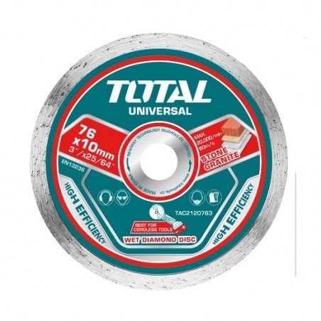 TOTAL 41232  
 Disco diamante ladrillo y hormigón TAC2120763  
 76 mm