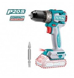 TOTAL 41237  
 Taladro atornillador brushless a batería TDLI206021  
 20 V