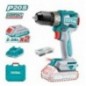 TOTAL 41238  
 Taladro atornillador brushless a batería TDLI20602  
 20 V