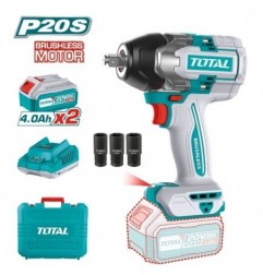 TOTAL 41242  
 Llave impacto 1/2'' Brushless a batería TIWLI2085  
 20 V