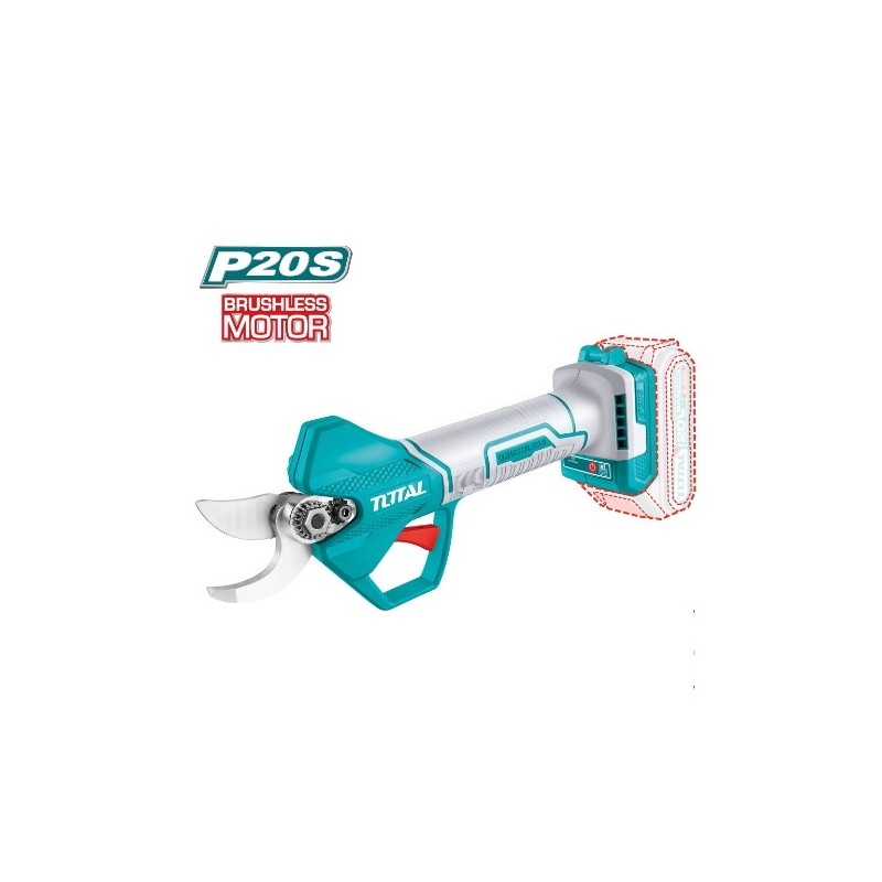 TOTAL 41248   Tijera de poda brushless a batería TSSLI20258   20 V