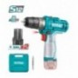 TOTAL 41254  
 Taladro atornillador a batería TDLI12202  
 12 V