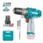 TOTAL 41255  
 Taladro combinado a batería TIDLI12202  
 12 V