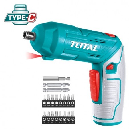 TOTAL 41257  
 Atornillador a batería TSDLI0442  
 4 V