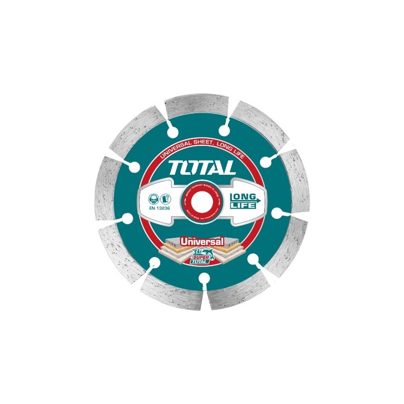 TOTAL 41272  
 Disco diamante mármol y granito TAC211  
 Ø230 mm  
 Diamante
