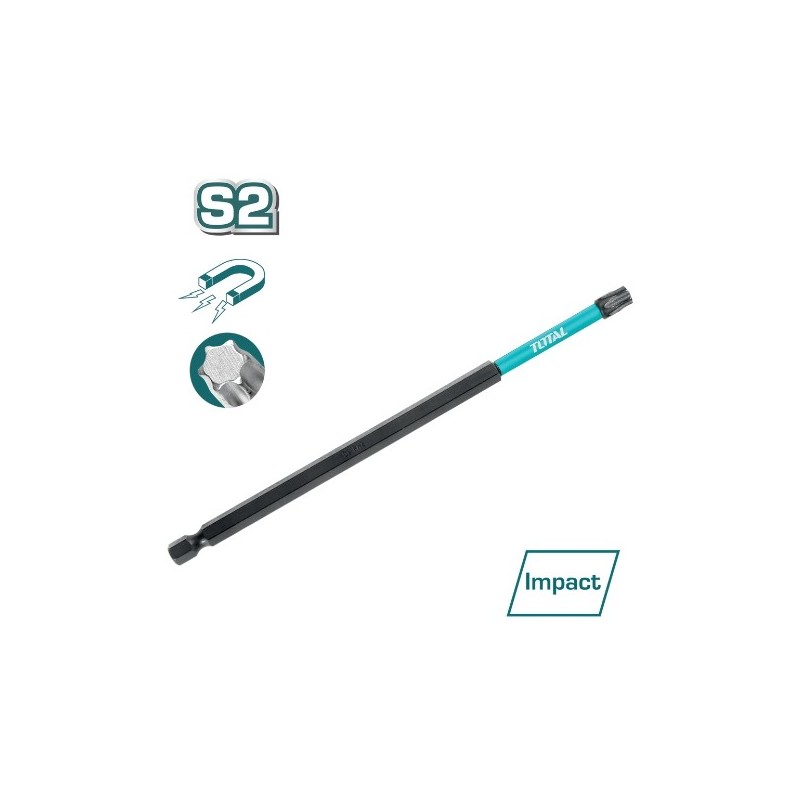 TOTAL 41299  
 Puntas - TORX T25 TACIM71T25  
 T25 x 100 mm