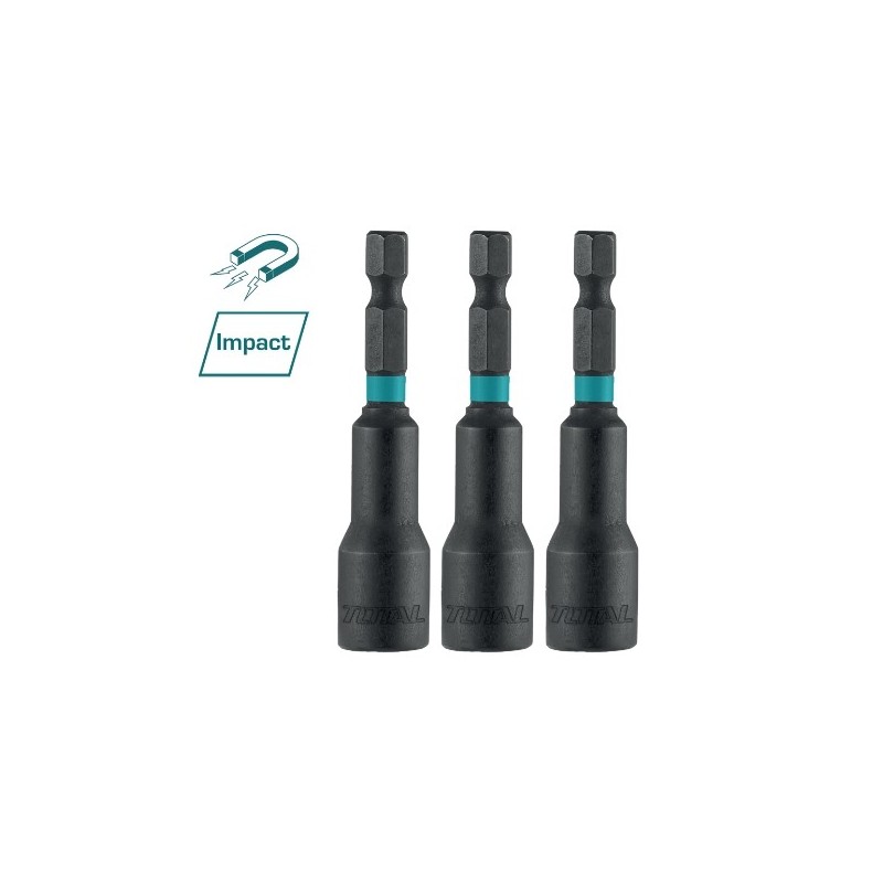 TOTAL 41304  
 Casquillos magnéticos de 1/4'' TAC2703431  
 65 mm