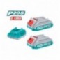 TOTAL 41321  
 Pack 2 baterías 2Ah + cargador rápido TFBCPK1222E  
 20 V - 2 Ah
