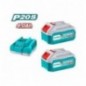 TOTAL 41323  
 Pack 2 baterías 4Ah + cargador rápido TFBCPK1424  
 20 V - 4 Ah