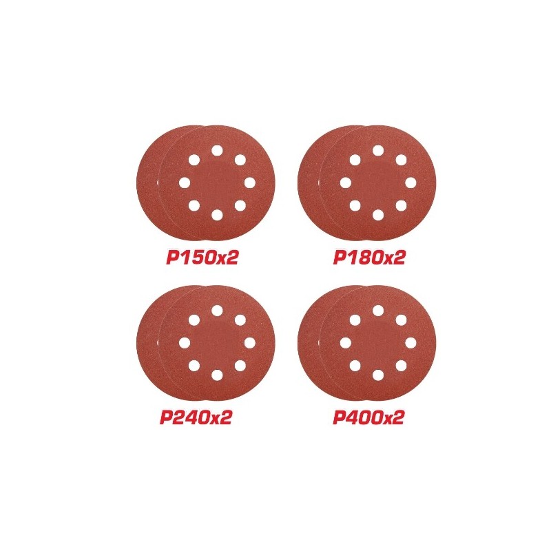 TOTAL 41445  
 Juego de discos lija velcro TDWS7501-73  
 Ø180 mm