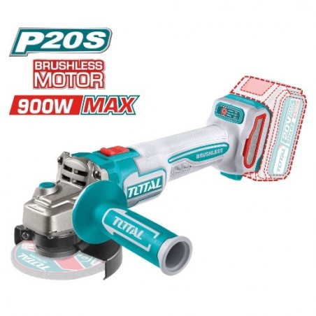 TOTAL 41446  
 Amoladora Brushless a batería TAGLI21154  
 20 V