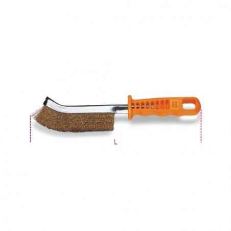 1737NX Cepillo curvo con púas de acero latonado