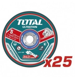 TOTAL 41538  
 Caja de 25 discos corte TAC21012525  
 Ø125 mm