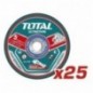 TOTAL 41538  
 Caja de 25 discos corte TAC21012525  
 Ø125 mm