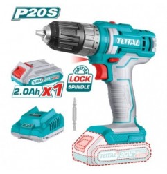 TOTAL 41555  
 Taladro atornillador a batería TDLI20051E  
 20 V