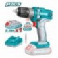 TOTAL 41555  
 Taladro atornillador a batería TDLI20051E  
 20 V