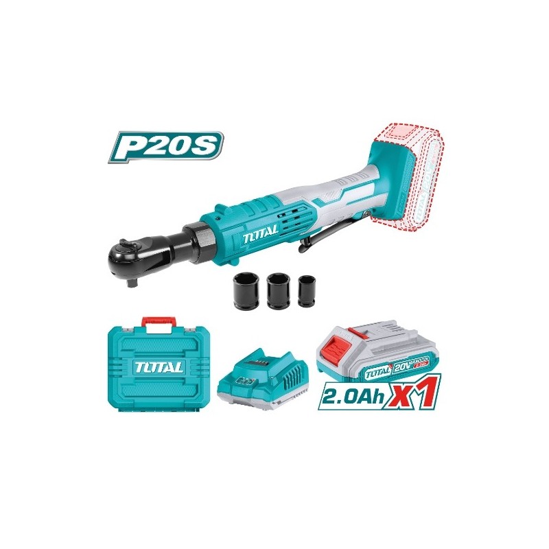 TOTAL 41559  
 Llave carraca a batería TDRLI2060152  
 20 V