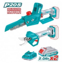 TOTAL 41573  
 Pack minisierra de poda + tijera de podar TOSLI240306E  
 20 V