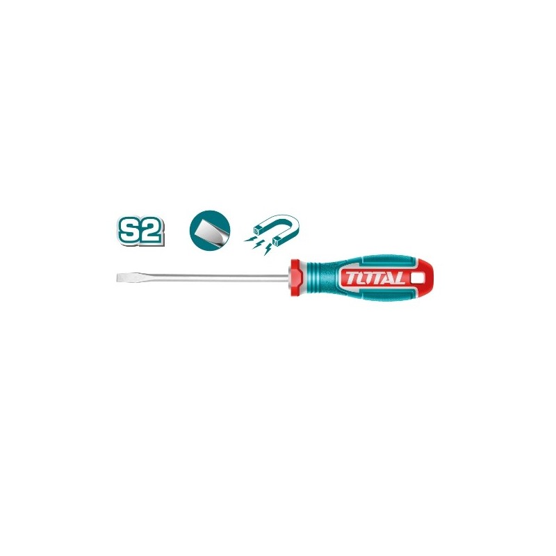 TOTAL 41604  
 Destornillador punta plana TSDSL  
 SL8 x 200 mm