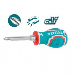 TOTAL 41606  
 Destornillador corto con varilla intercambiable THT250216  
 75 mm