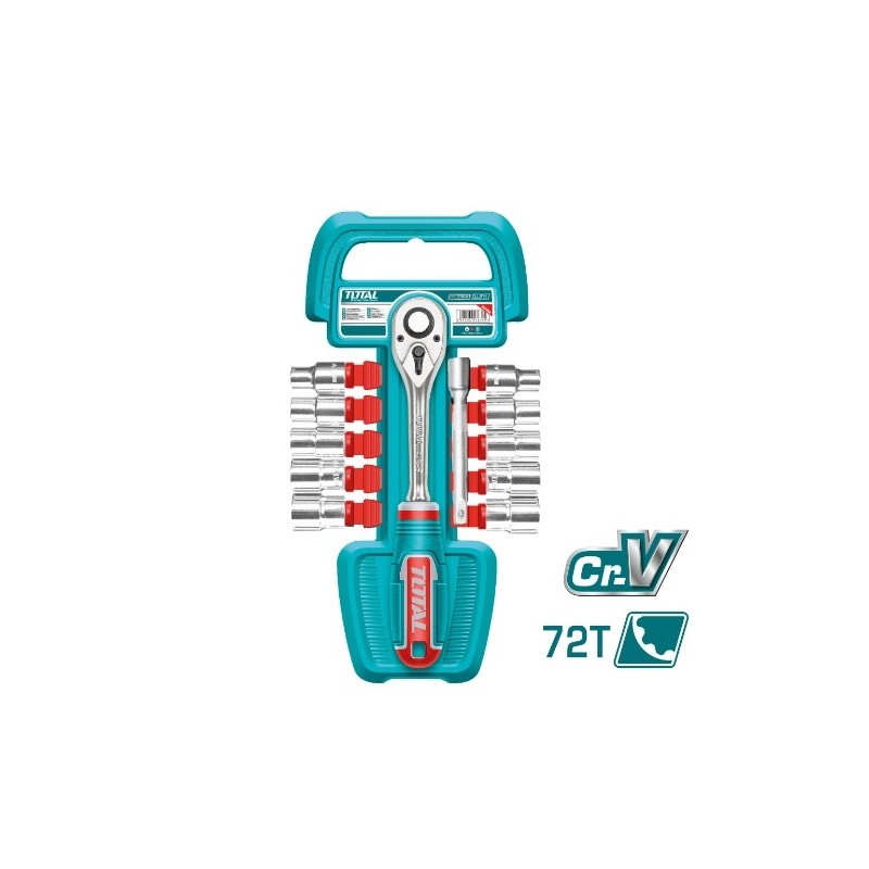 TOTAL 41608  
 Juego de 10 vasos 3/8'' THT381121  
 3/8''