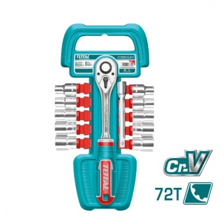 TOTAL 41608  
 Juego de 10 vasos 3/8'' THT381121  
 3/8''