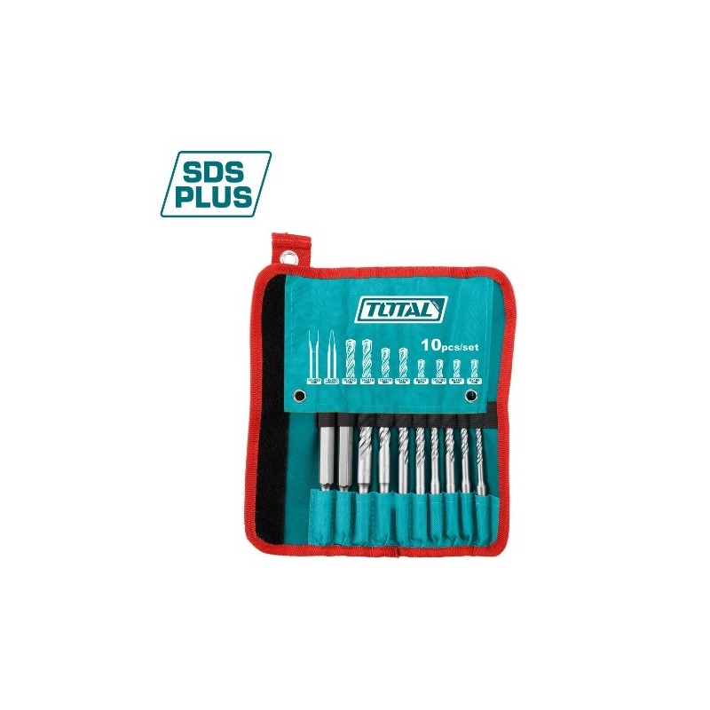 TOTAL 41637  
 Juego 8 brocas + cincel sds TACSD19101