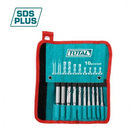 TOTAL 41637  
 Juego 8 brocas + cincel sds TACSD19101