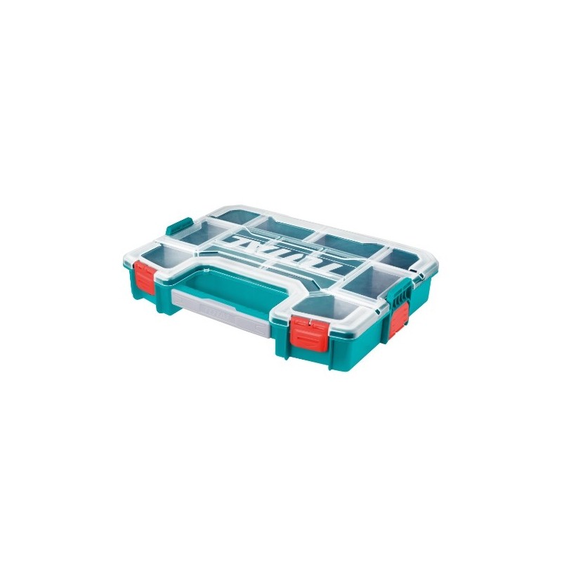 TOTAL 41641  
 Caja de plástico con herramientas TPBX1151  
 370 x 290 x 65 mm