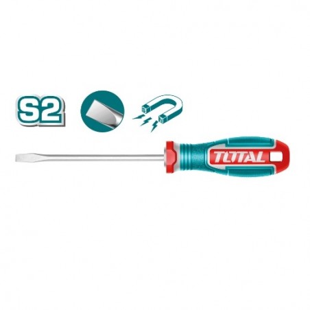 TOTAL 41695  
 Destornillador punta plana TSDSL  
 SL6 x 125 mm