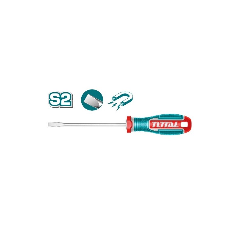 TOTAL 41696  
 Destornillador punta plana TSDSL  
 SL6 x 150 mm