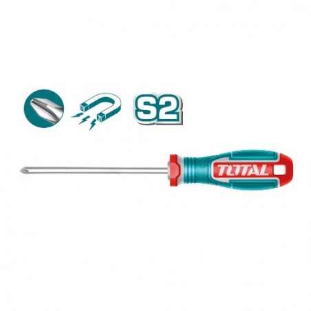 TOTAL 41699  
 Destornillador punta Phillips TSDPH  
 PH1 x 100 mm