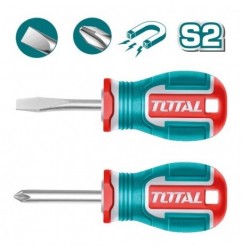 TOTAL 41708  
 Juego 2 destornilladores cortos TKSDS2226  
 SL6-PH2
