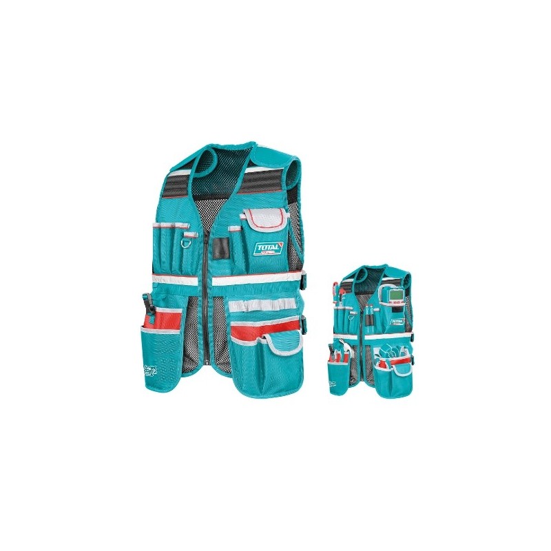 TOTAL 41713  
 Chaleco portaherramientas TTVT16025  
 48 x 60 x 3 cm