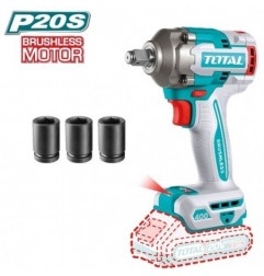 TOTAL 41726  
 Llave impacto 1/2'' Brushless a batería TIWLI20401  
 20 V