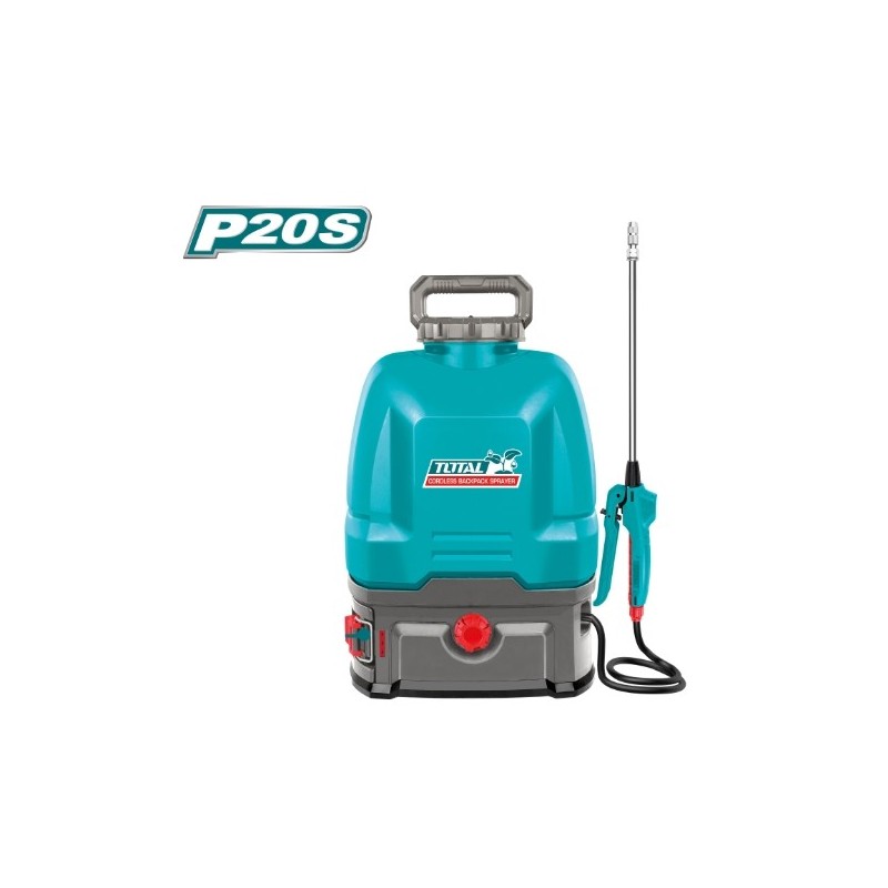 TOTAL 41750   Pulverizador de mochila a batería TSPLI2016   20 V