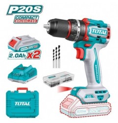 TOTAL 41754  
 Taladro percutor brushless a batería TIDLI20668E  
 20 V