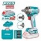 TOTAL 41827  
 Llave impacto 1/2'' Brushless a batería TIWLI20236E  
 20 V