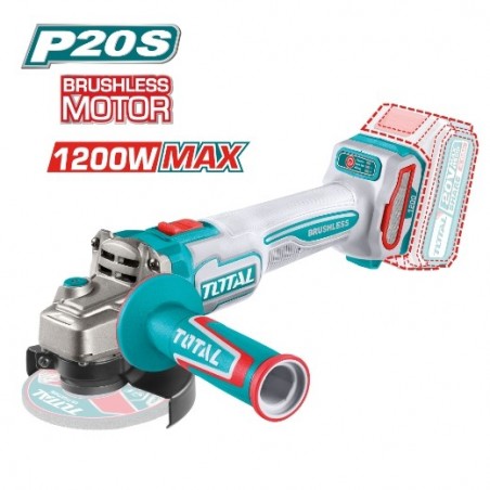 TOTAL 41830  
 Amoladora Brushless a batería TAGLI221253  
 20 V